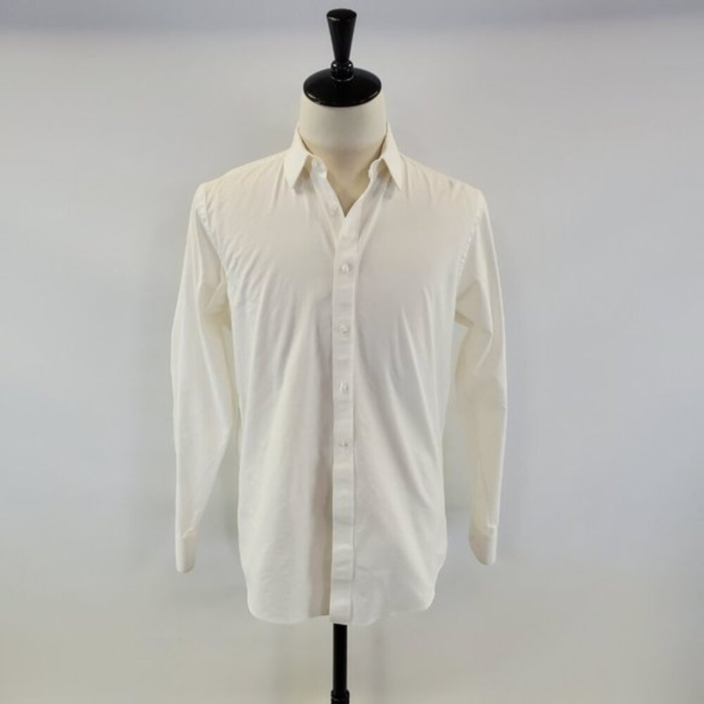 Men’s Nordstrom White Trim Fit Dress Shirt